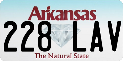 AR license plate 228LAV