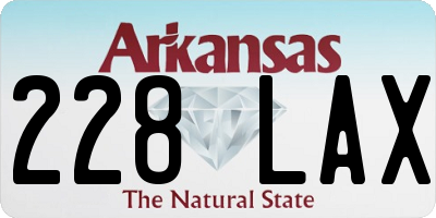 AR license plate 228LAX