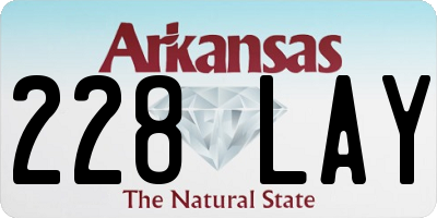 AR license plate 228LAY