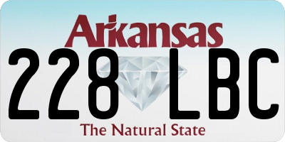 AR license plate 228LBC