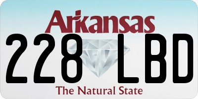 AR license plate 228LBD