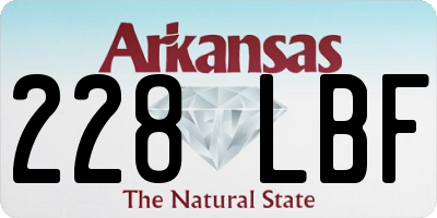 AR license plate 228LBF