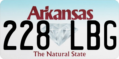 AR license plate 228LBG