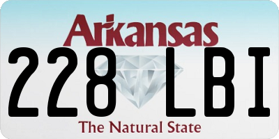 AR license plate 228LBI