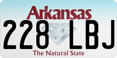 AR license plate 228LBJ