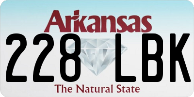 AR license plate 228LBK