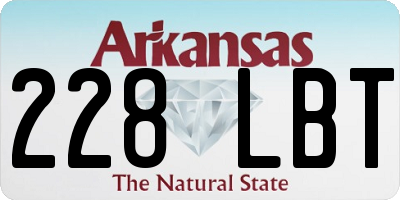 AR license plate 228LBT