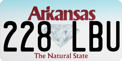 AR license plate 228LBU