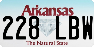 AR license plate 228LBW