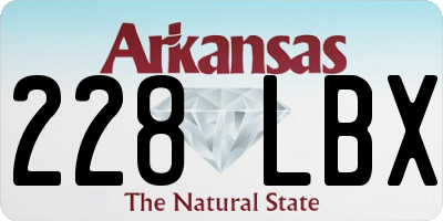 AR license plate 228LBX