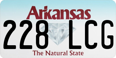AR license plate 228LCG