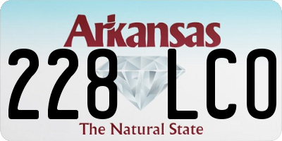 AR license plate 228LCO