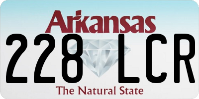 AR license plate 228LCR