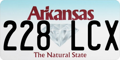 AR license plate 228LCX