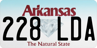 AR license plate 228LDA