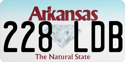 AR license plate 228LDB