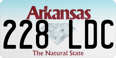 AR license plate 228LDC