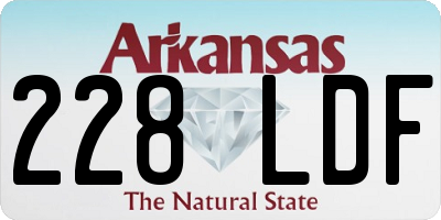 AR license plate 228LDF