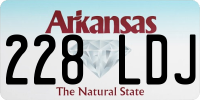 AR license plate 228LDJ