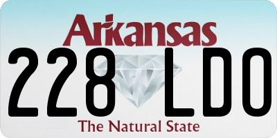 AR license plate 228LDO