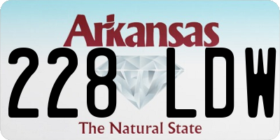 AR license plate 228LDW