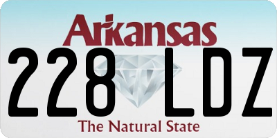AR license plate 228LDZ