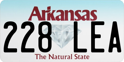 AR license plate 228LEA
