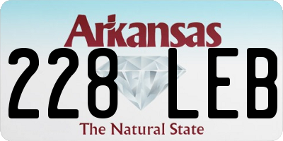 AR license plate 228LEB