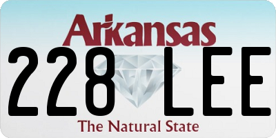 AR license plate 228LEE