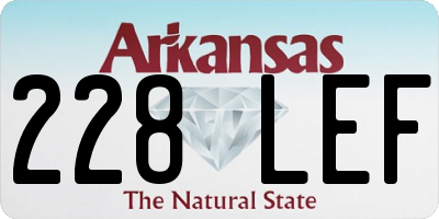 AR license plate 228LEF