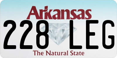 AR license plate 228LEG