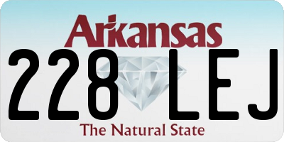 AR license plate 228LEJ