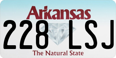 AR license plate 228LSJ