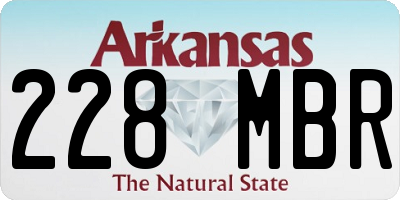 AR license plate 228MBR