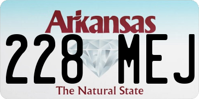 AR license plate 228MEJ