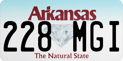 AR license plate 228MGI