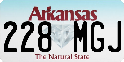 AR license plate 228MGJ
