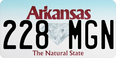 AR license plate 228MGN
