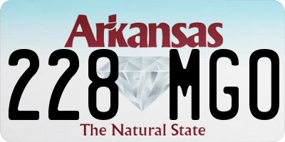 AR license plate 228MGO