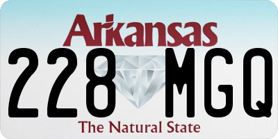 AR license plate 228MGQ