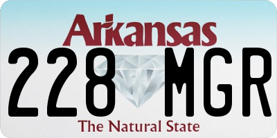 AR license plate 228MGR
