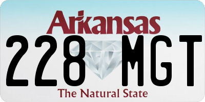 AR license plate 228MGT