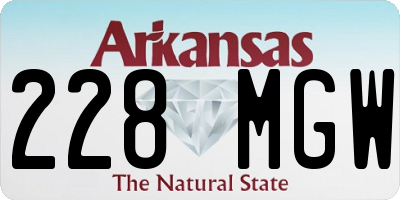 AR license plate 228MGW