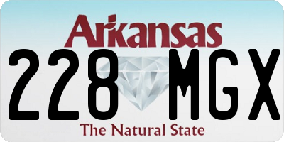AR license plate 228MGX