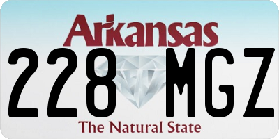 AR license plate 228MGZ