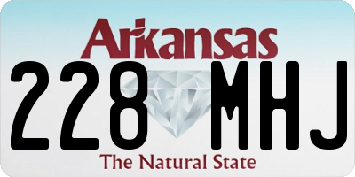 AR license plate 228MHJ