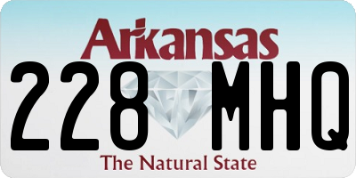 AR license plate 228MHQ