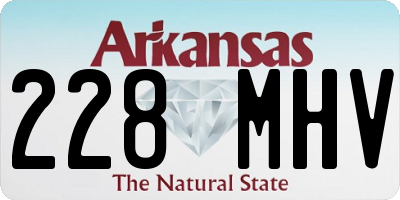 AR license plate 228MHV