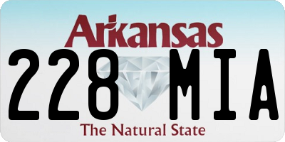 AR license plate 228MIA