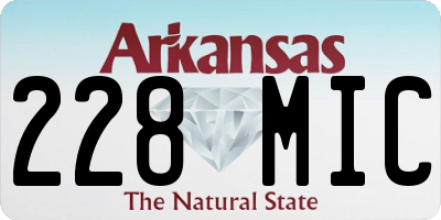 AR license plate 228MIC